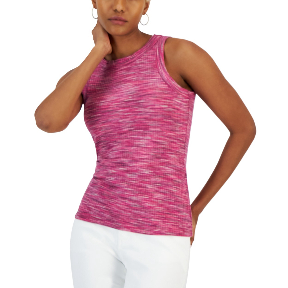 INC International Concepts Extra Large Pink Ribbed Sleeveless Tank Top NWT